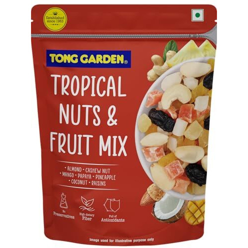 Tong Garden 180Gm Tropical Nuts & Fruits | Trail Mix | 7 Superfoods In 1 Mix | Nuts And Mixed Dry Fruits, (Pack Of 2)