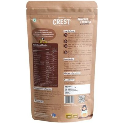 Seven's Crest Multi Millet Pancake & Waffle Mix  Vanilla, 200G (Pack Of 1) | Jowar & Foxtail Millet | Jaggery-Sweetened | High Protein | Calcium-Rich | No Transfat | No Preservatives | Refined Sugar-Free | Gluten-Free Ingredients