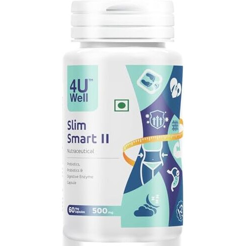 4Uwell Slim Smart Ii 500Mg | Prebiotics & Probiotics For Gut Health | 60 Capsules