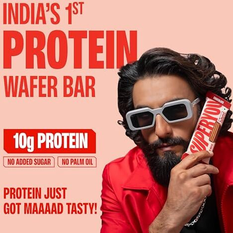 Superyou Chocolate Protein Wafer Bars (Pack Of 10) & Choco Peanut Butter (Pack Of 10)|10G Protein, 3G Fiber, No Added Sugar|Yeast Fermented Protein|Energy Bars|Crunchy Wafer Bar|100% Vegetarian|No Palm Oil|800G