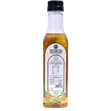 Zoukfarms Wood Pressed Yellow Mustard Oil 1 Litre | Slow Cold Pressed Using Lakdi Ghani/ Kolhu/ Chekko | Fresh, Healthy & Rich In Nutrients | A1 Grade Mustard Seeds | Chemical-Free | Unrefined With Natural Flavours | Low Cholesterol