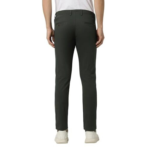 Peter England Men's Skinny Mid Rise Pants (Pctfsskb275406_Size(82) Light Blue