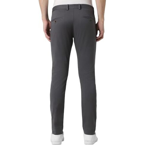 Peter England Men's Skinny Mid Rise 'Mid Rise Pants (Pctfsskbg93807_Size(76) Grey