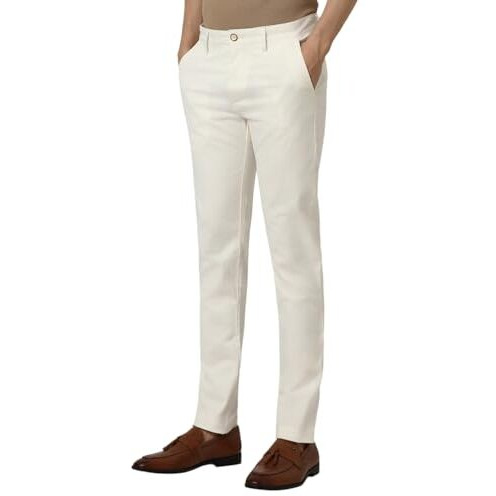 Peter England Men's Slim Pants (Pctfsssbt12233_Size(82) White