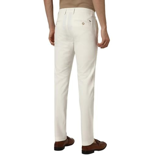 Peter England Men's Slim Pants (Pctfsssbt12233_Size(82) White