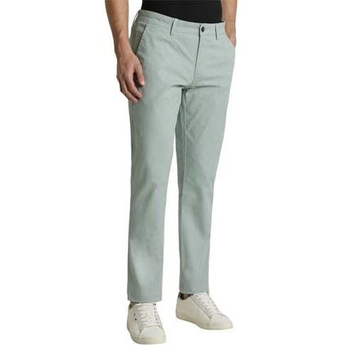 Peter England Men's Slim Casual Pants (Pctflssfd99151_Size(92) Green