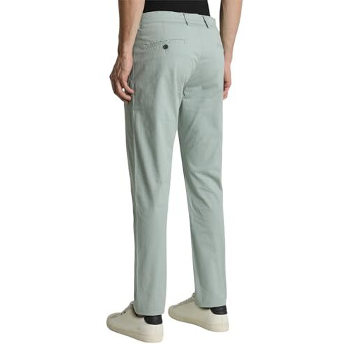Peter England Men's Slim Casual Pants (Pctflssfd99151_Size(92) Green