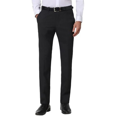 Peter England Jeans Men's Slim Pants (Petfwnspn59596_Black