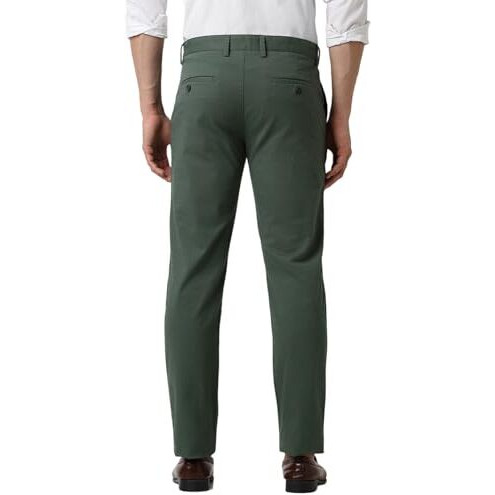 Peter England Men's Slim Casual Pants (Pctflssfo93938_Size(82) Olive