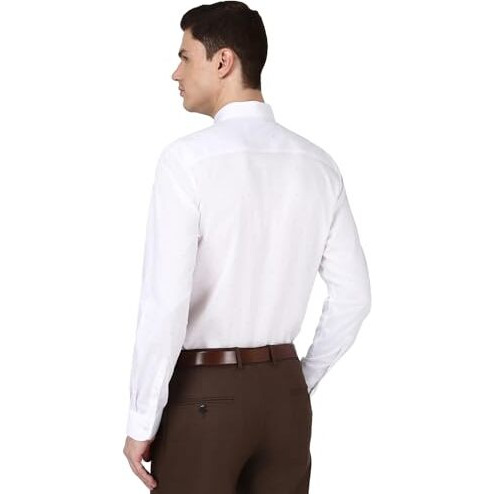Peter England Men's Slim Fit Shirt (Pesfwslb345607_White