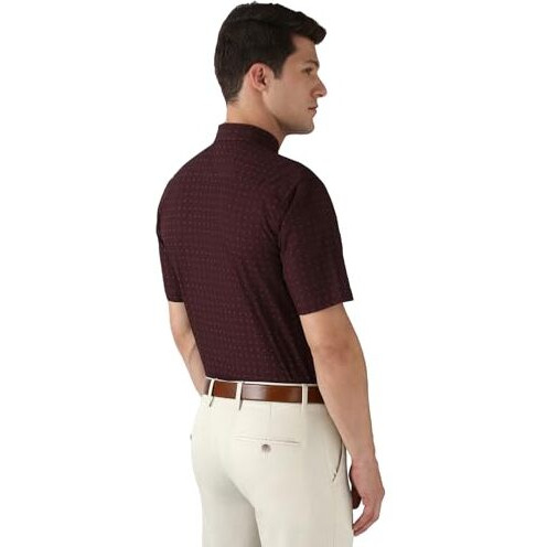 Peter England Men's Regular Fit Shirt (Peshwnub183021_Maroon