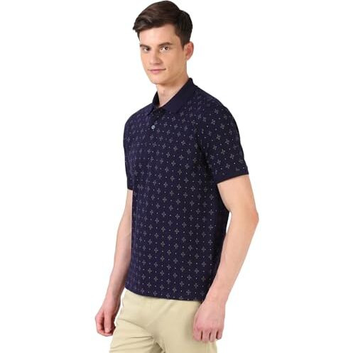 Peter England Men's Regular Fit T-Shirt (Pekpwrgf250789_Navy