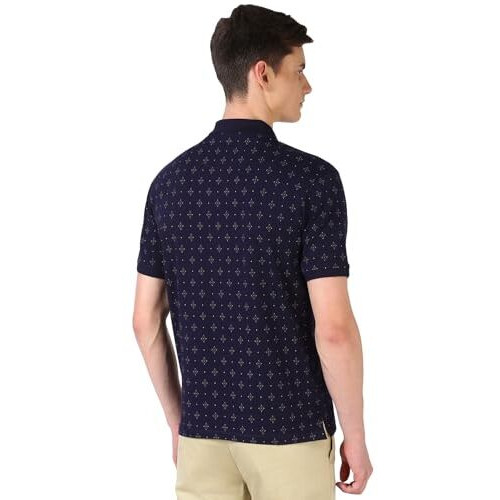 Peter England Men's Regular Fit T-Shirt (Pekpwrgf250789_Navy