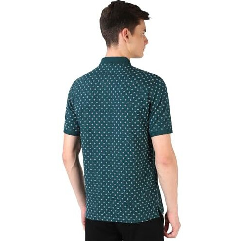 Peter England Men's Regular Fit T-Shirt (Pekpwrgfz08145_Green