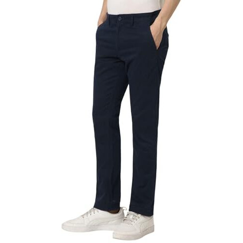 Peter England Men's Skinny Casual Pants (Pctfsskbe89189_Navy