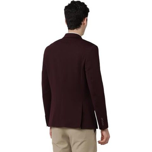 Peter England Men's Classic Blazer (Pibzwnsp333988_Wine
