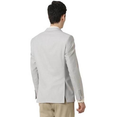 Peter England Men's Classic Blazer (Pibzwnsp090035_Light Grey