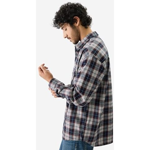 The Souled Store Plaid Insignia Long Sleeve Collared Neck Cotton Button-Down Relaxed Fit Shirts For Men's & Boy's- Casual Comfort With Timeless Style Multicolour