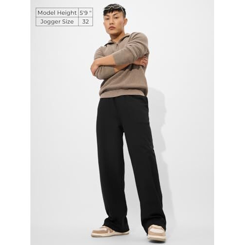 The Souled Store Solids Midnight Black Mens And Boys Korean Fit Cotton Blend Solid Korean Joggers