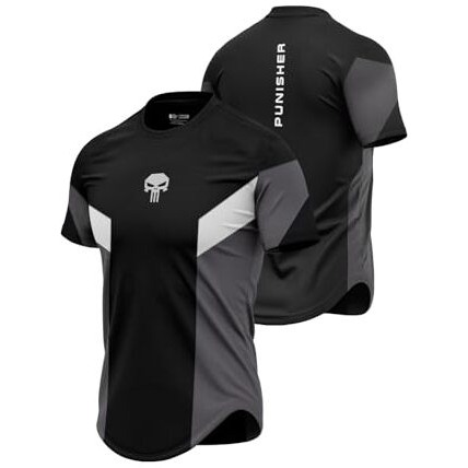 The Souled Store Official Punisher  One Man Army Printed Regular Fit Cotton Short Sleeve Round Neck Drop Cut T-Shirts For Men And Boys