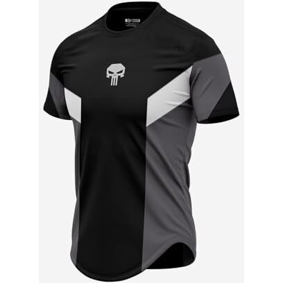 The Souled Store Official Punisher  One Man Army Printed Regular Fit Cotton Short Sleeve Round Neck Drop Cut T-Shirts For Men And Boys