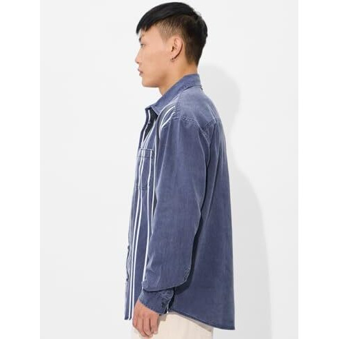 The Souled Store Astral Men And Boys Short Sleeves Collared Neck Button Front Regular Fit Cotton Shirt
