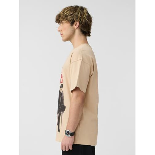 The Souled Store The Beatles Anthology Men And Boys Short Sleeves Round Neck Beige Graphic Printed Cotton Oversized T-Shirts