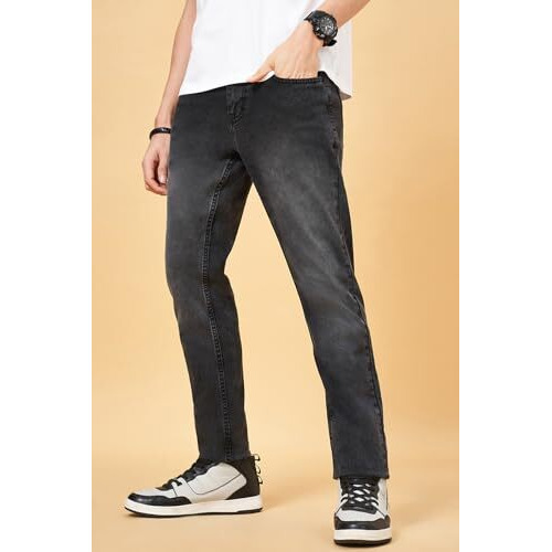 Sf Jeans By Pantaloons Mid Rise Men's Skinny Fit Jeans (110148079018_Black, 32