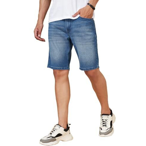 Sf Jeans By Pantaloons Men's Chino Shorts (110151409007_Medium Blue