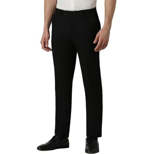 Van Heusen Men's Slim Pants (Vhtfdslba23498_Black