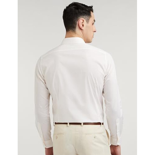 Van Heusen Cotton Men's Slim Fit Shirt (Vhsffslb416308_Cream