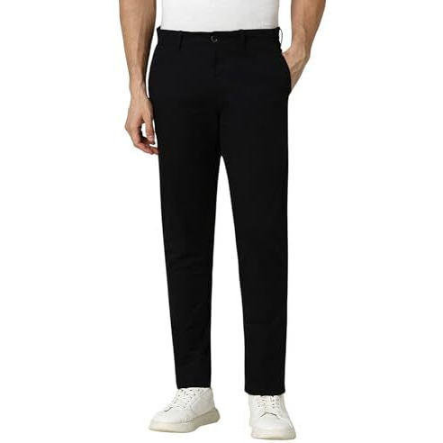 Van Heusen Men's Slim Pants (Vstfuslfn55934_Black