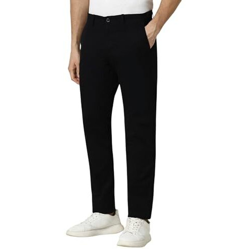 Van Heusen Men's Slim Pants (Vstfuslfn55934_Black