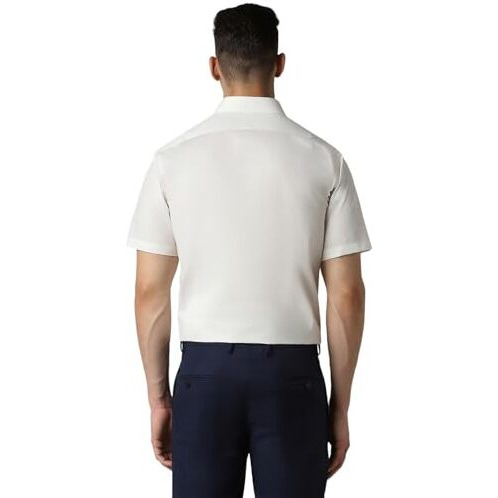 Van Heusen Men's Modern Fit Shirt (Vhshbcubd96902_Off White