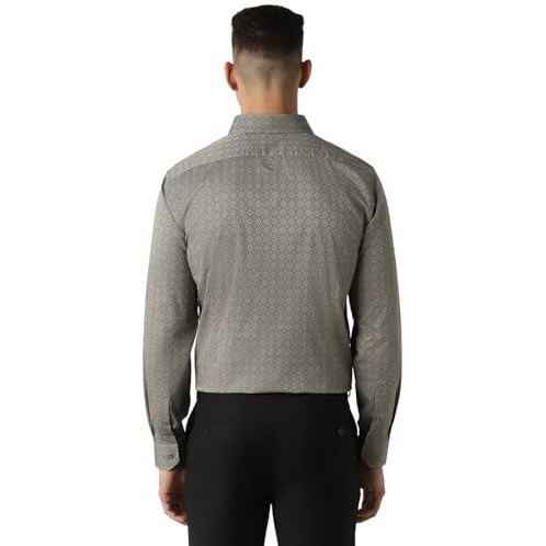 Van Heusen Cotton Men's Modern Fit Shirt (Vhsfcslb262694_Grey