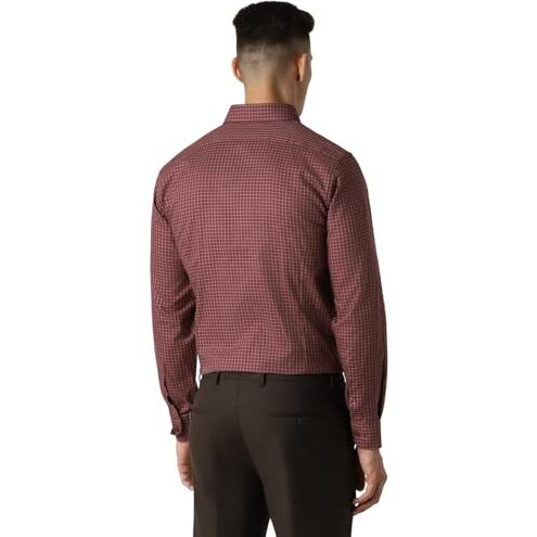 Van Heusen Men's Modern Fit Shirt (Vhsffslb788686_Maroon