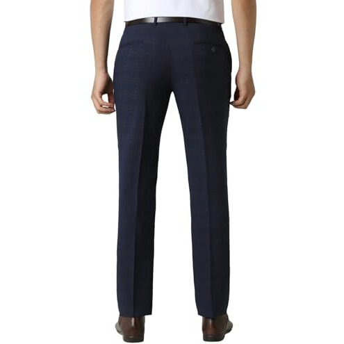 Van Heusen Men's Slim Mid Rise Pants (Vhtffslby68608_Navy, 34