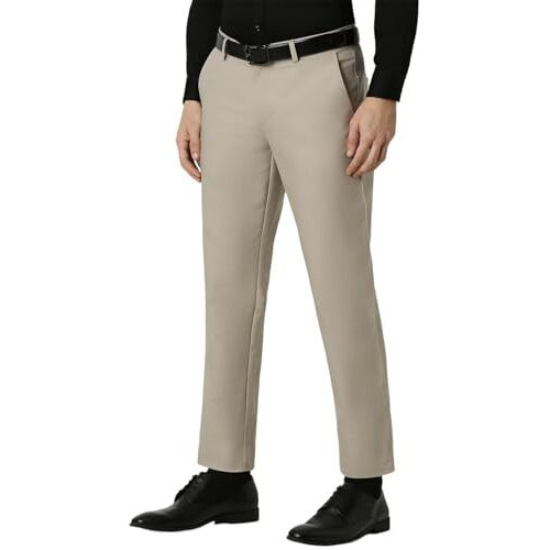 Van Heusen Men's Slim Pants (Vhtffslb542582_Beige