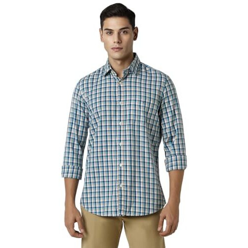 Van Heusen Cotton Men's Slim Fit Shirt (Vssfuslfv62580_White, 40