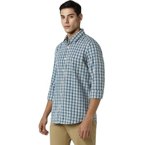 Van Heusen Cotton Men's Slim Fit Shirt (Vssfuslfv62580_White, 40