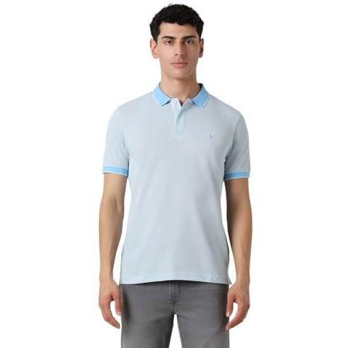 Van Heusen Men's Regular Fit T-Shirt (Vskpurgpn94136_Aqua Xl)