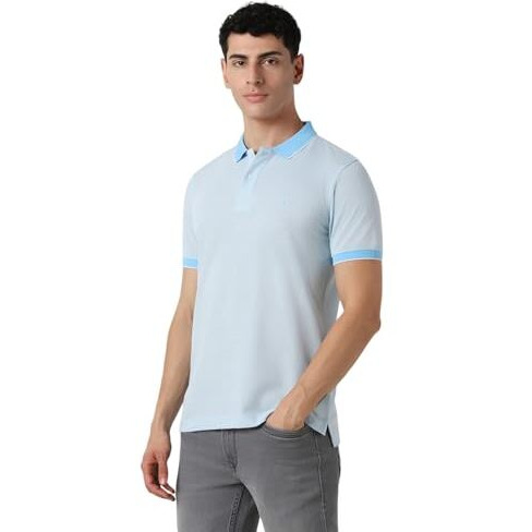 Van Heusen Men's Regular Fit T-Shirt (Vskpurgpn94136_Aqua Xl)
