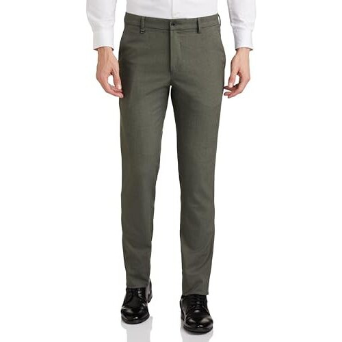 Van Heusen Men's Slim Pants (Vhtffslbc00484_Olive
