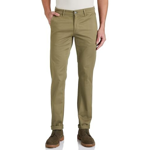Van Heusen Men's Slim Pants (Vstfuslf293697_Olive_34)