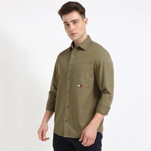 Tommy Hilfiger Mens Green Color Shirt (M)