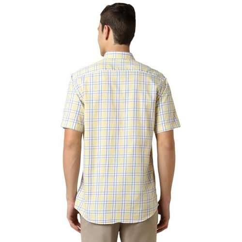 Allen Solly Men's Slim Fit Shirt (Asshqspp905173_Yellow