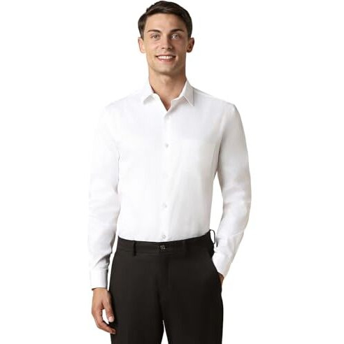 Allen Solly Men's Slim Fit Shirt (Assfssppi92858_White