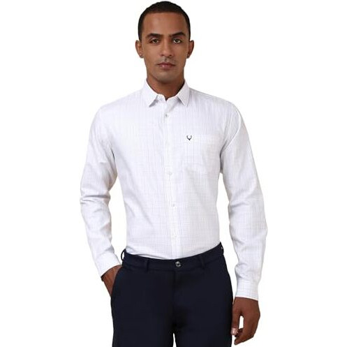 Allen Solly Men's Slim Fit Shirt (Assfqspb346547_White