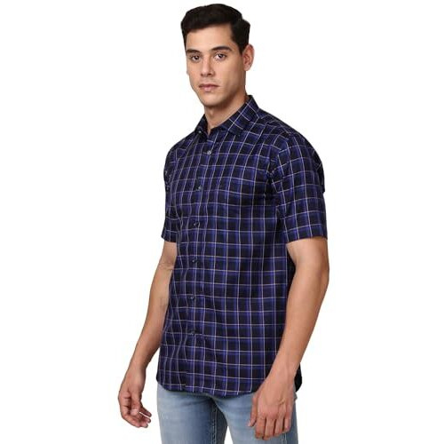 Allen Solly Men's Slim Fit Shirt (Asshqspbc67404_Navy
