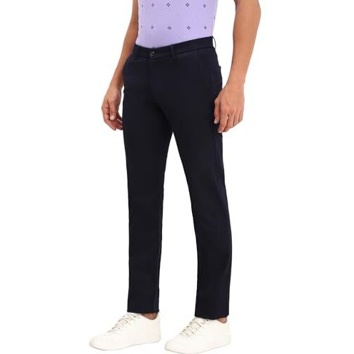 Allen Solly Men's Slim Casual Pants (Astfqsrf427909_Navy